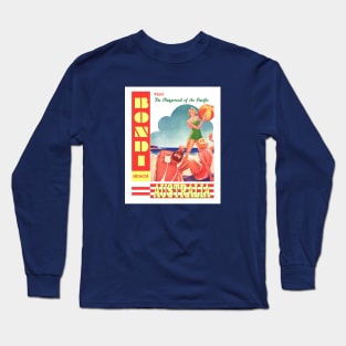 Vintage Travel Poster | Bondi Beach Australia Long Sleeve T-Shirt